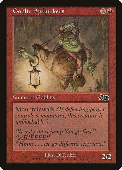 Goblin Spelunkers (Urza's Saga) Light Play