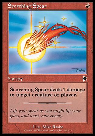 Scorching Spear (Starter 1999) Light Play