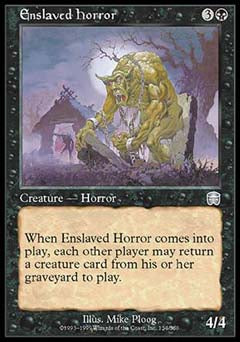 Enslaved Horror (Mercadian Masques) Damaged / Poor Foil