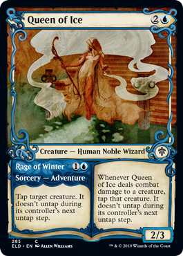 Showcase Queen of Ice (Throne of Eldraine) Light Play