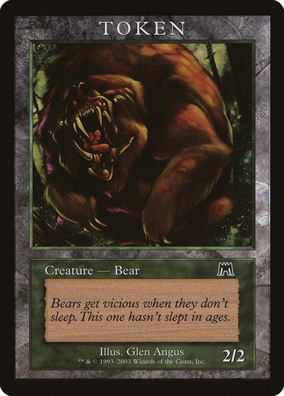 Bear Token (Onslaught) (Promos: Magic Player Rewards) Heavy Play