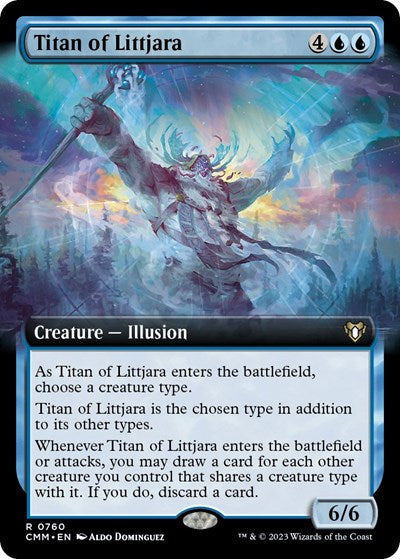 Titan of Littjara (Extended Art) (Commander Masters) Near Mint