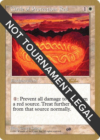 Circle of Protection: Red - 1997 Janosch Kuhn (5ED) (SB) (World Championship Decks) Light Play