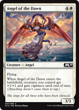 Angel of the Dawn (Magic 2019 Core Set) Light Play