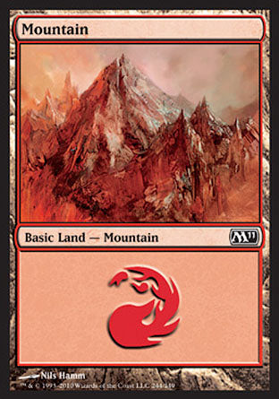 Mountain (244) (Magic 2011 Core Set) Medium Play