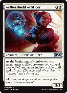 Aethershield Artificer (Magic 2019 Core Set) Medium Play Foil