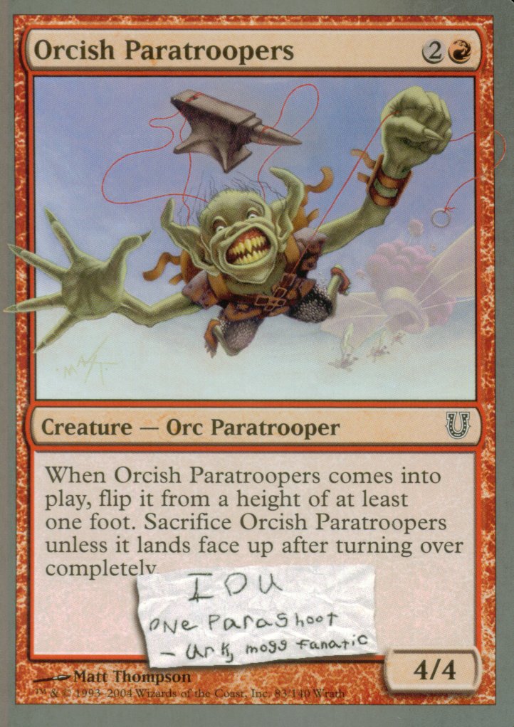 Orcish Paratroopers (Unhinged) Light Play