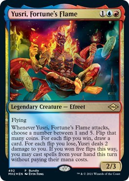 Yusri, Fortune's Flame (MH2 Bundle) (Promos: Unique and Miscellaneous) Medium Play Foil