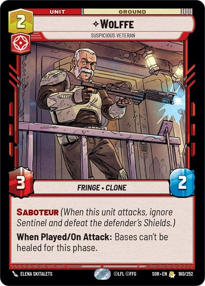 Wolffe Suspicious Veteran (Spark of Rebellion) Near Mint