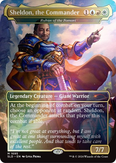 Sheldon, the Commander - Ruhan of the Fomori (Rainbow Foil) (Secret Lair) Light Play Foil