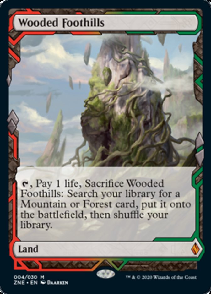 Wooded Foothills (Zendikar Rising Expeditions) Heavy Play Foil