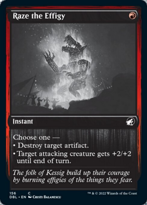 Raze the Effigy (Innistrad: Double Feature) Light Play Foil
