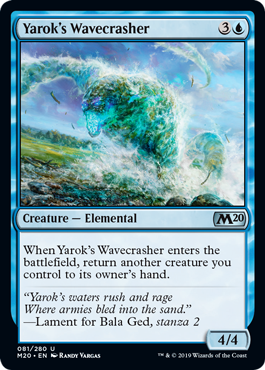 Yarok's Wavecrasher (Magic 2020 Core Set) Light Play Foil