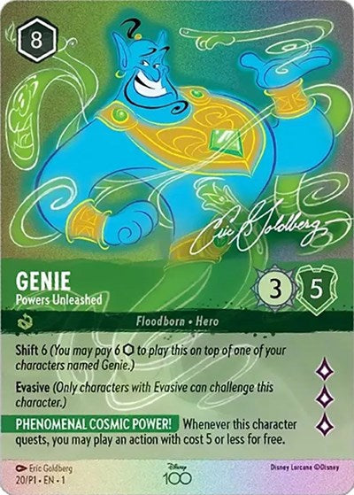 Genie - Powers Unleashed (Alternate Art) (Disney100 Promos) Near Mint Holofoil