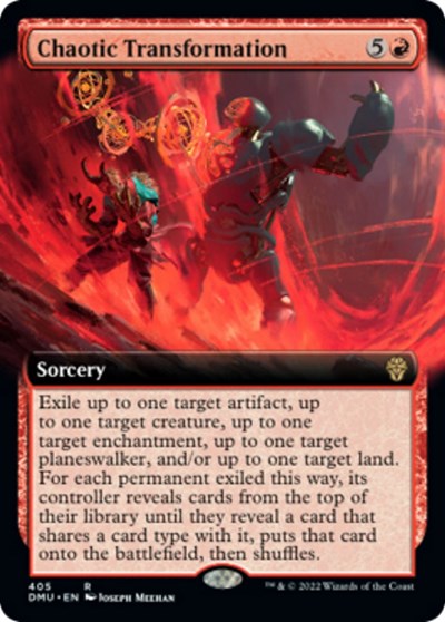 Chaotic Transformation (Extended Art) (Dominaria United) Light Play Foil
