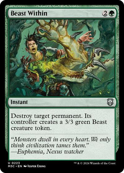 Beast Within (Ripple Foil) (Commander: Modern Horizons 3) Near Mint Foil