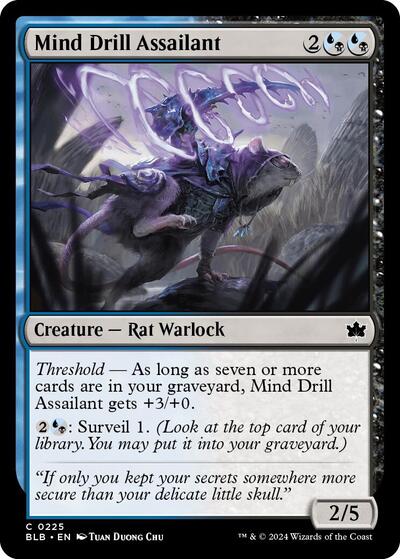Mind Drill Assailant (Bloomburrow) Light Play Foil