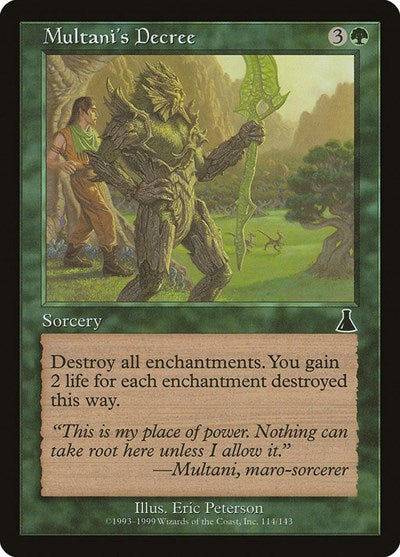 Multani's Decree (Urza's Destiny) Medium Play Foil