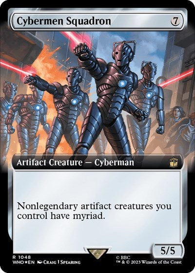 Cybermen Squadron (Extended Art) (Surge Foil) (Universes Beyond: Doctor Who) Near Mint Foil