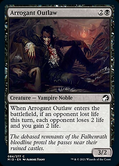 Arrogant Outlaw (Innistrad: Midnight Hunt) Near Mint Foil