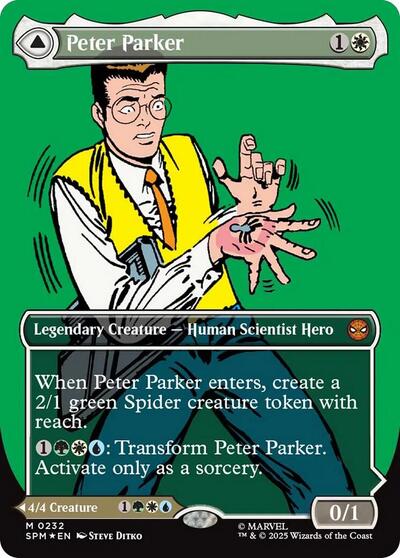 Peter Parker (0232) (Borderless) (Marvel's Spider-Man) Near Mint Foil