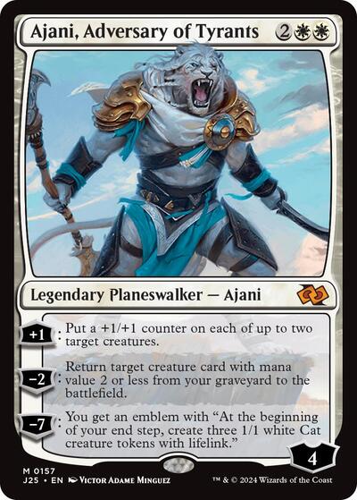 Ajani, Adversary of Tyrants (Foundations Jumpstart) Light Play