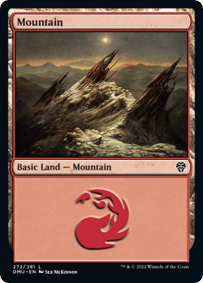 Mountain (272) (Dominaria United) Light Play Foil