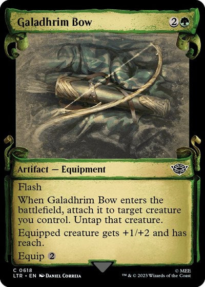 Galadhrim Bow (Showcase Scrolls) (Universes Beyond: The Lord of the Rings: Tales of Middle-earth) Light Play Foil