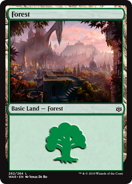 Forest (263) (War of the Spark) Light Play Foil