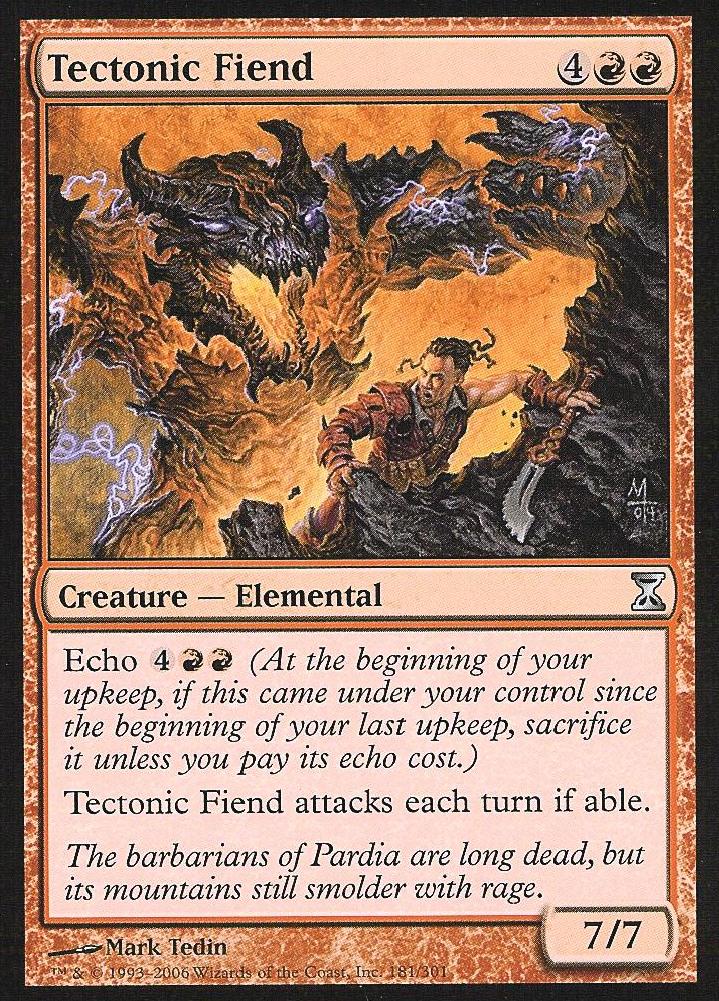 Tectonic Fiend (Time Spiral) Damaged / Poor