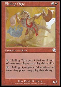 Flailing Ogre (Mercadian Masques) Near Mint Foil