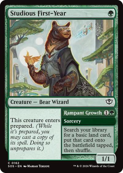 Studious First-Year (Secrets of Strixhaven) Light Play Foil