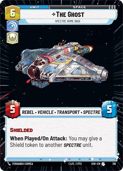 The Ghost Spectre Home Base (Hyperspace) (Spark of Rebellion) Near Mint
