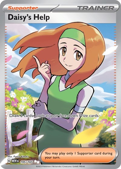 Daisy's Help - 195 (Scarlet and Violet: 151) Near Mint Holofoil