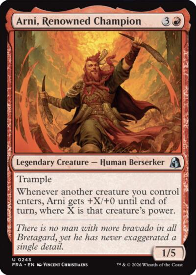 Arni, Renowned Champion (Reality Fracture) Near Mint