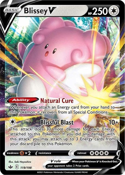 Blissey V (SWSH06: Chilling Reign) Near Mint Holofoil