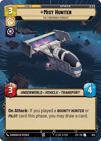 Mist Hunter The Findsman's Pursuit (Hyperspace Foil) (Jump to Lightspeed) Near Mint Foil