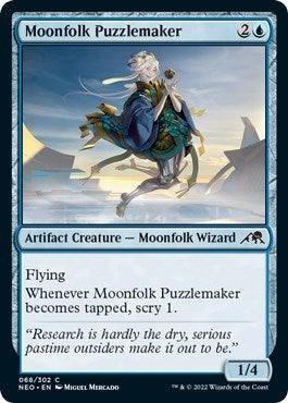 Moonfolk Puzzlemaker (Kamigawa: Neon Dynasty) Light Play Foil