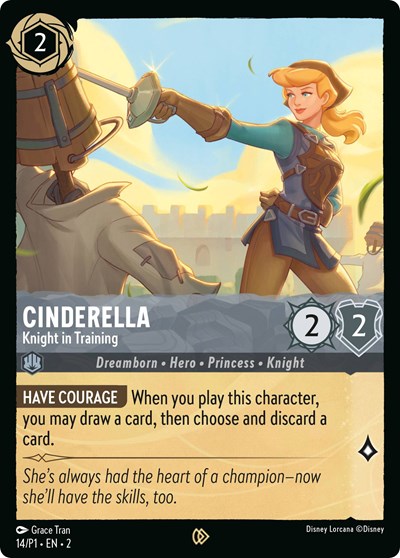 Cinderella - Knight in Training (Disney Lorcana Promo Cards) Near Mint Cold Foil