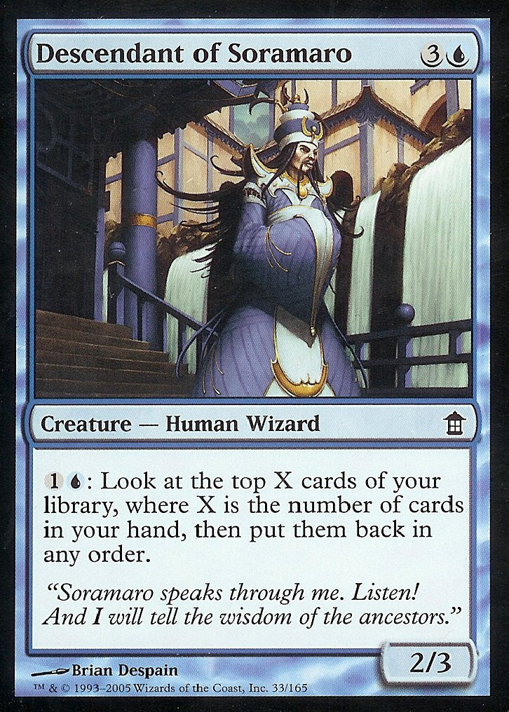 Descendant of Soramaro (Saviors of Kamigawa) Medium Play