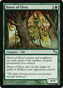 Drove of Elves (Shadowmoor) Medium Play Foil