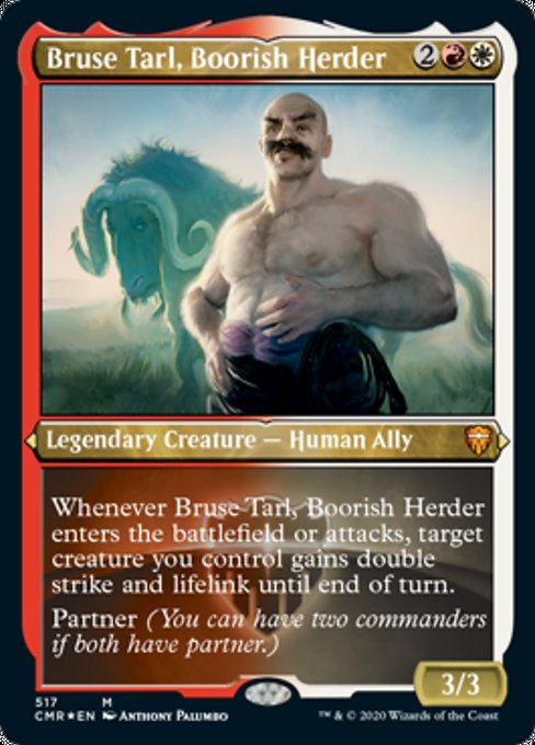 Bruse Tarl, Boorish Herder (Foil Etched) (Commander Legends) Light Play Foil