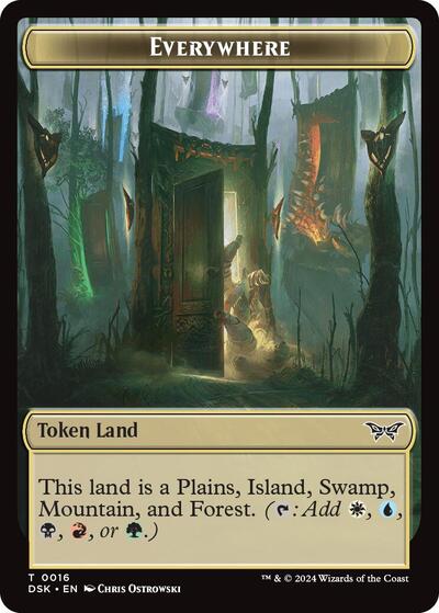 Everywhere / Copy Double-Sided Token (Duskmourn: House of Horror) Medium Play Foil