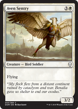 Aven Sentry (Dominaria) Light Play