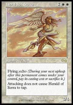 Herald of Serra (Urza's Saga) Heavy Play