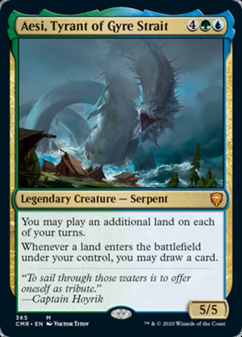 Aesi, Tyrant of Gyre Strait (Commander 2020 Commander Legends) Heavy Play Foil