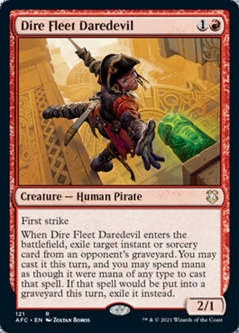 Dire Fleet Daredevil (Commander 2021 Forgotten Realms) Light Play