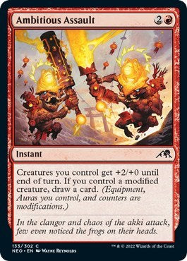 Ambitious Assault (Kamigawa: Neon Dynasty) Light Play Foil