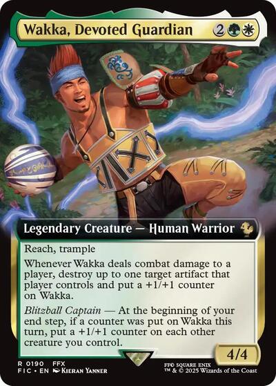 Wakka, Devoted Guardian (Extended Art) (Commander: FINAL FANTASY) Light Play Foil