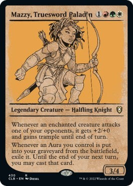 Mazzy, Truesword Paladin (Showcase) (Commander Legends: Battle for Baldur's Gate) Light Play Foil